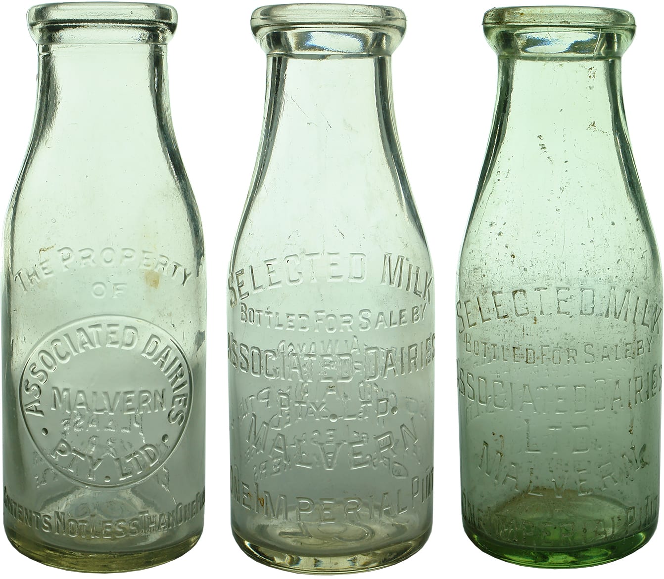 Vintage Old Milk Bottles