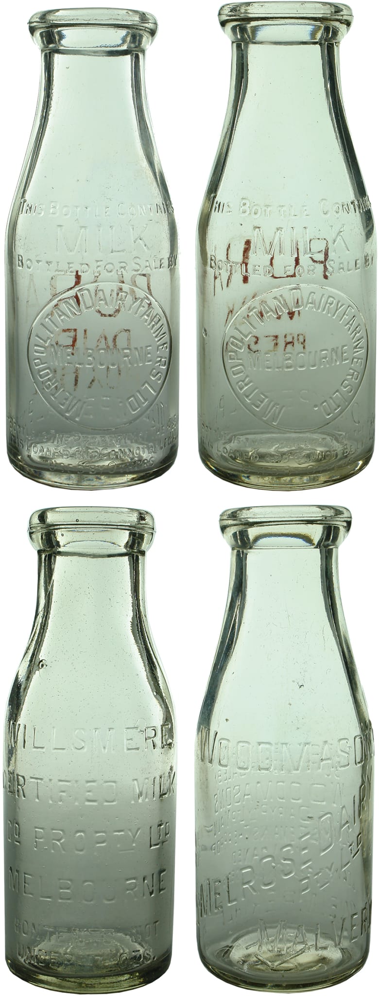 Vintage Old Milk Bottles