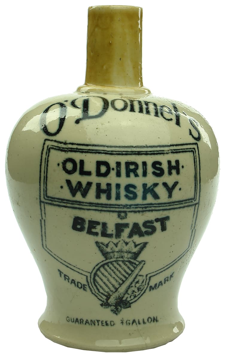 O'Donnel's Old Irish Whisky Belfast Stoneware Jug