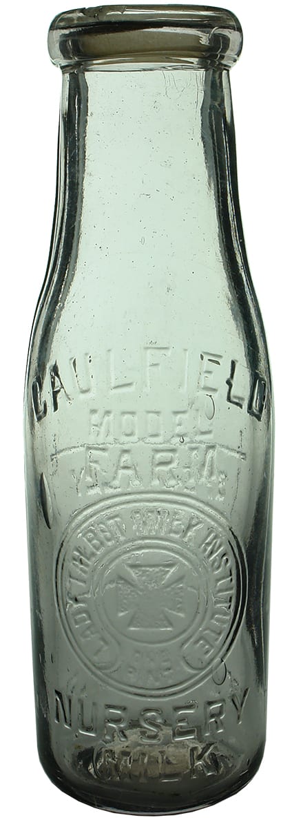 Caulfield Model Farm Lady Talbot Milk Institute Bottle