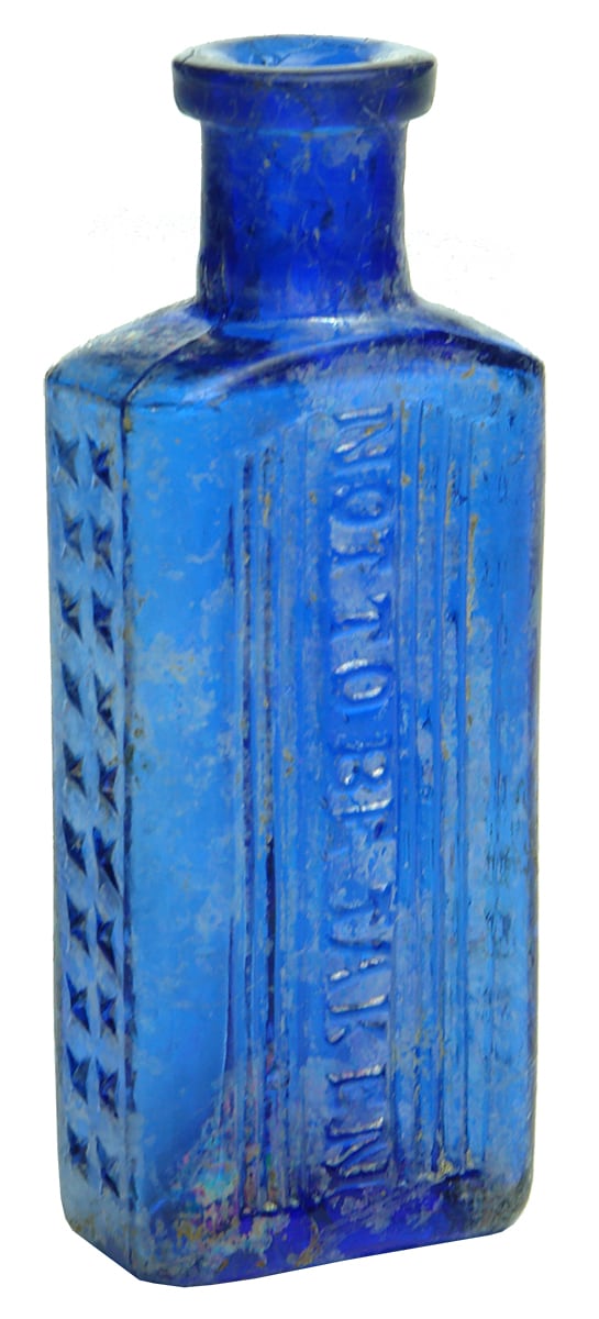 Antique Blue Poison Bottle