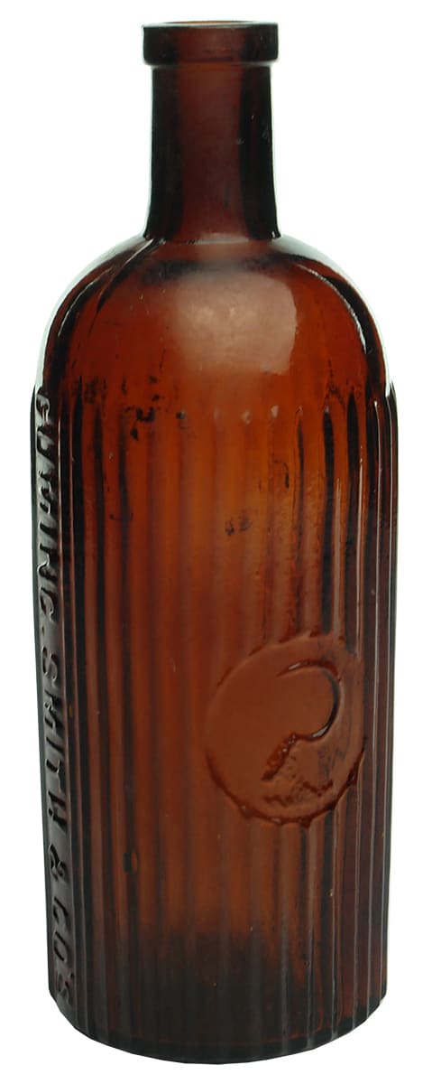 Cuming Smith Formalin Amber Poison Bottle