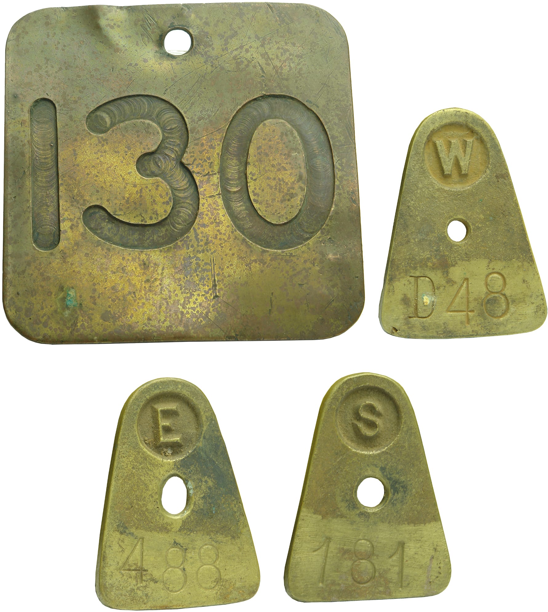 Brass Cow Tags