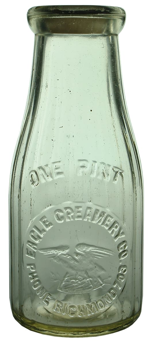 Eagle Creamery Richmond Pint Milk Bottle