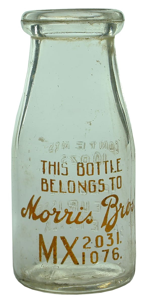 Morris Bros Orange Print Milk Bottle