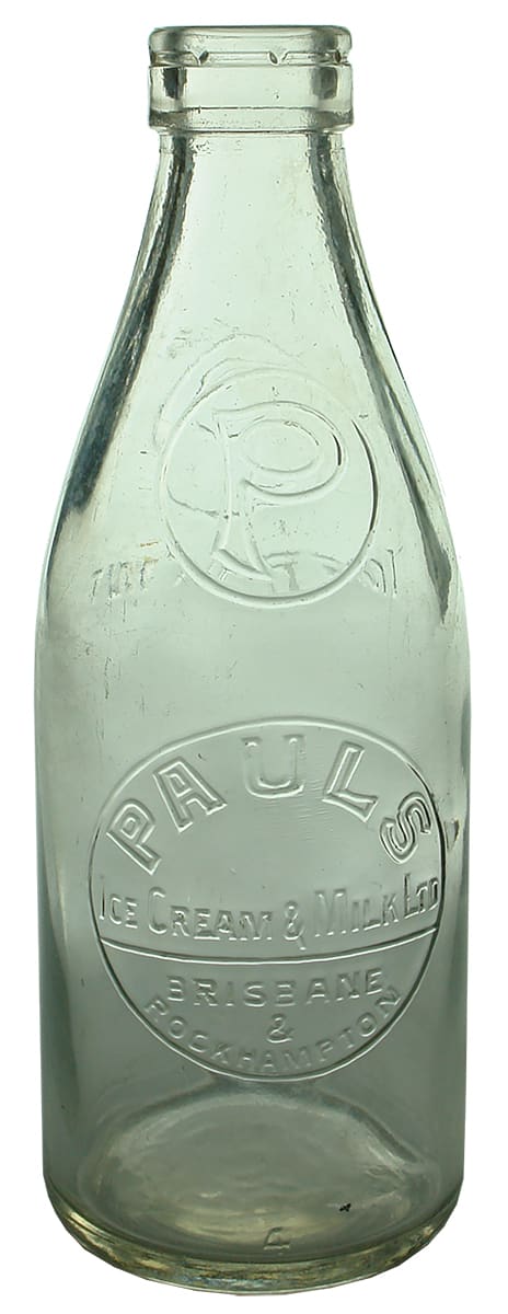 Paul's Brisbane Rockhampton Milk Bottle