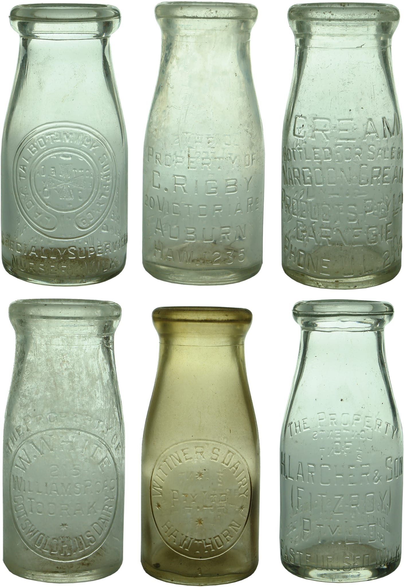 Vintage Old Milk Bottles