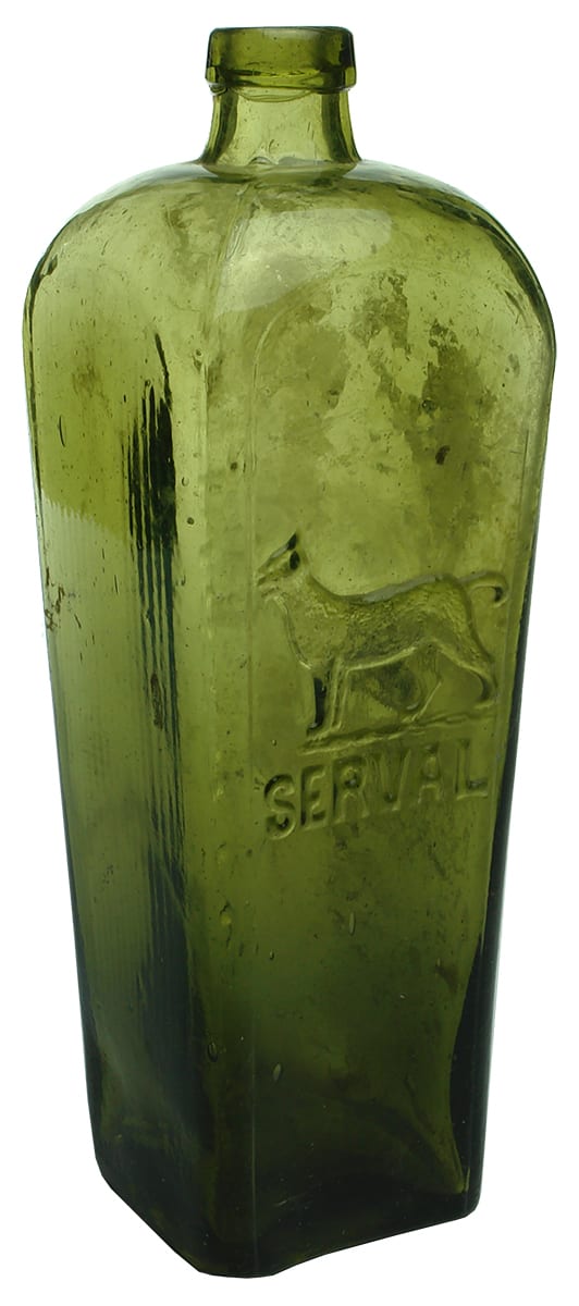 African Co Serval Antique Gin Bottle