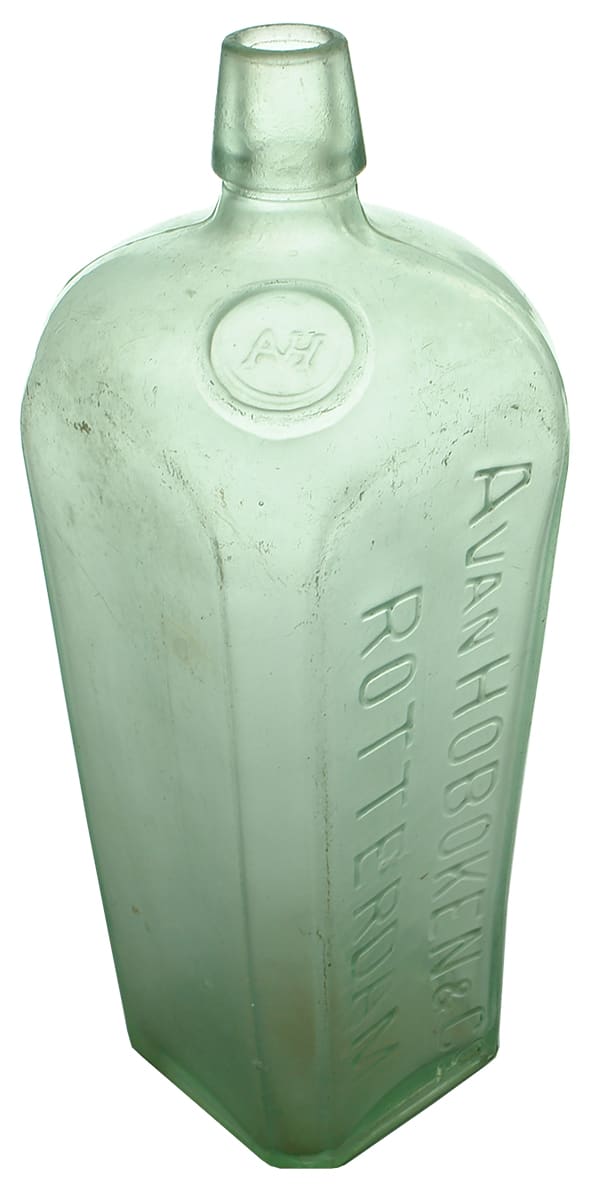 A van Hoboken Rotterdam Antique Clear Gin bottle