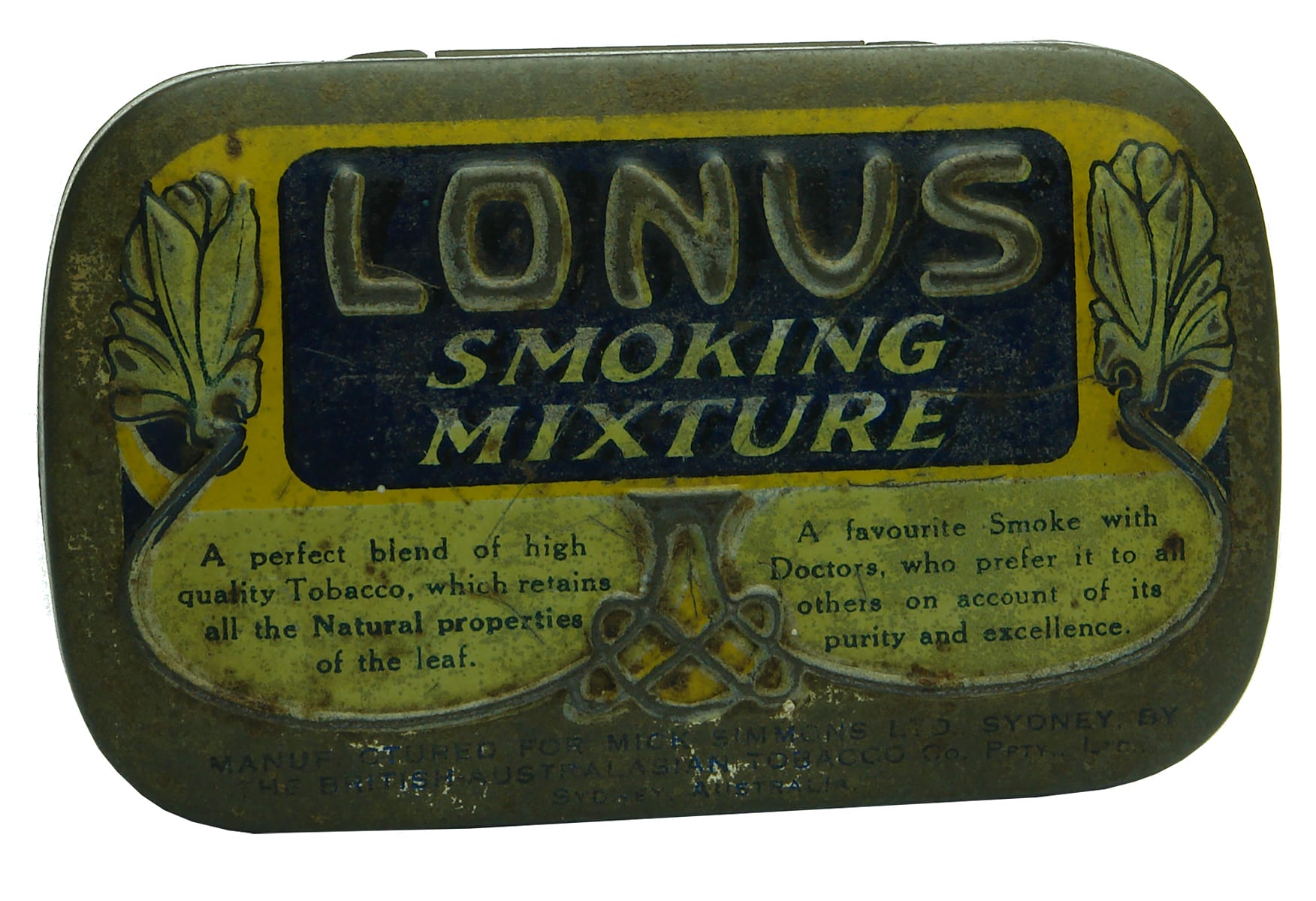 Lonus Smoking Mixture Tin Mick Simmons Sydney