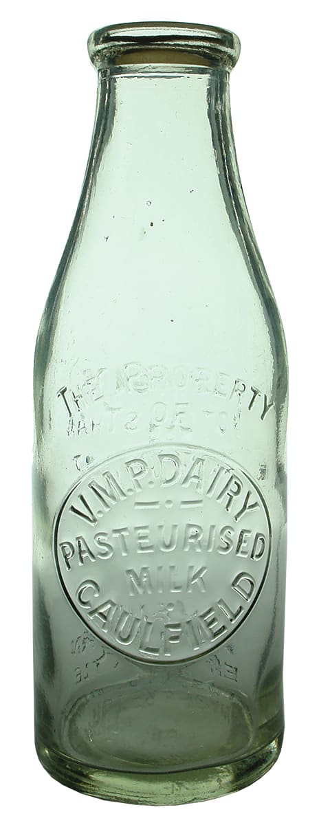 VMP Dairy Caulfield Quart Milk Bottle