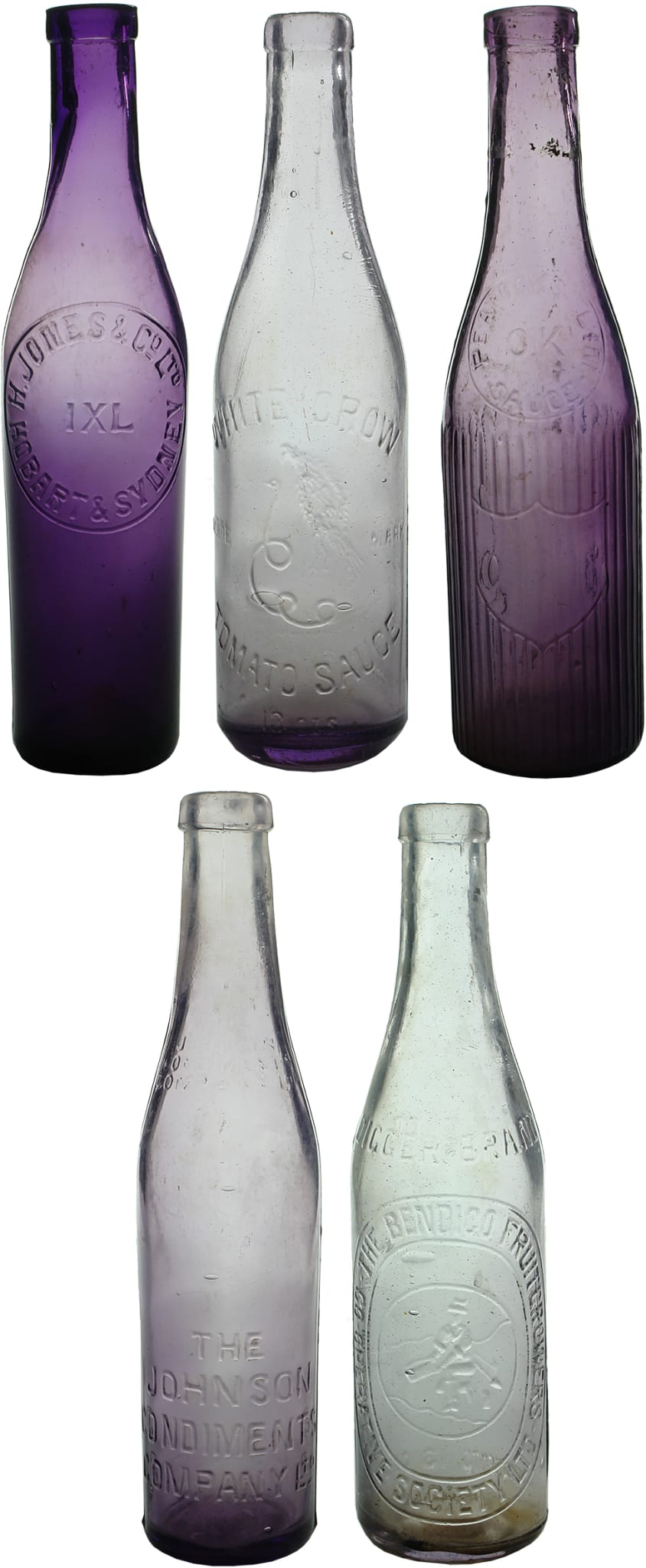 Old Antique Sauce Bottles