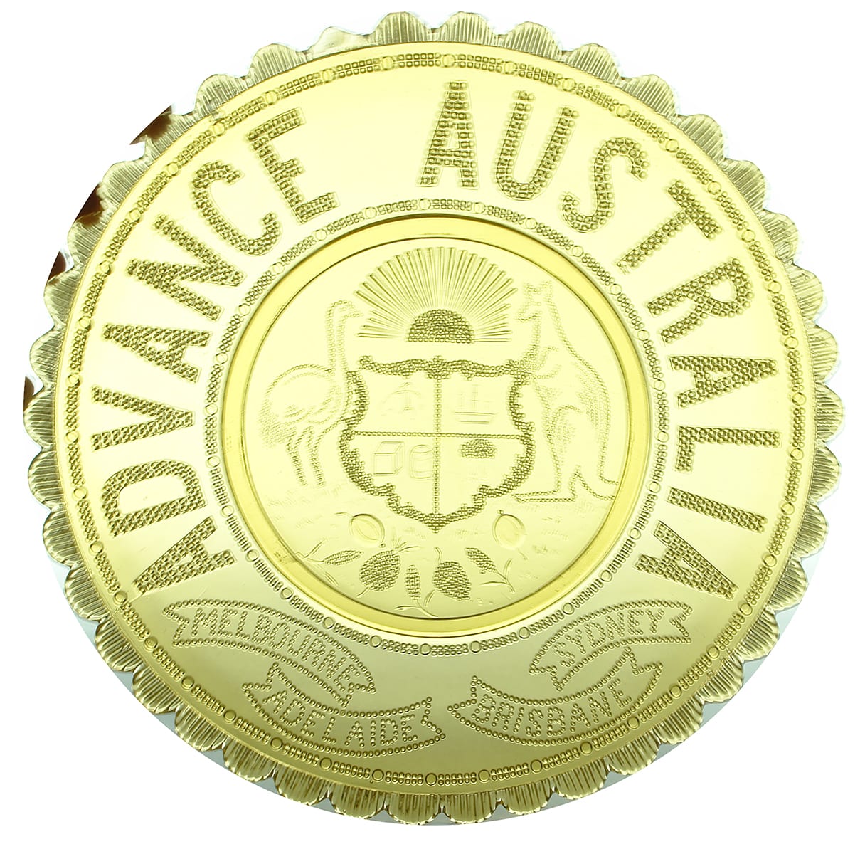 Advance Australia Coat of Arms Glass Plate 1888