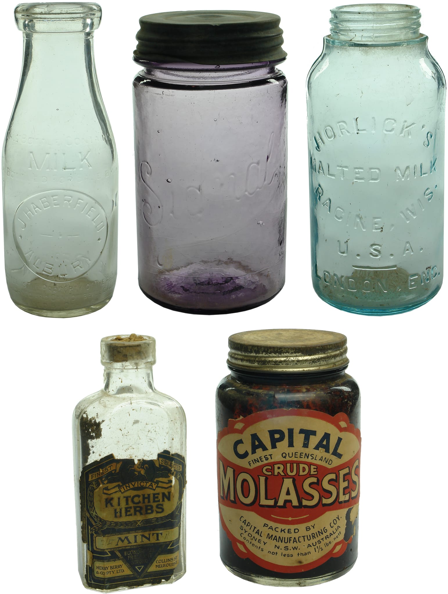 Old Antique Household Bottles