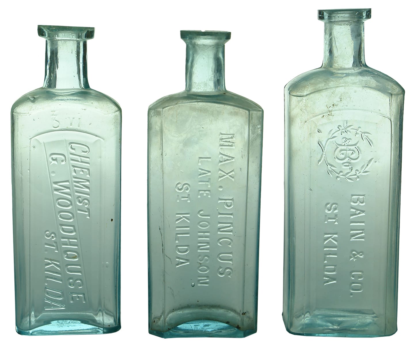 Old Antique Chemist Medicine Bottles