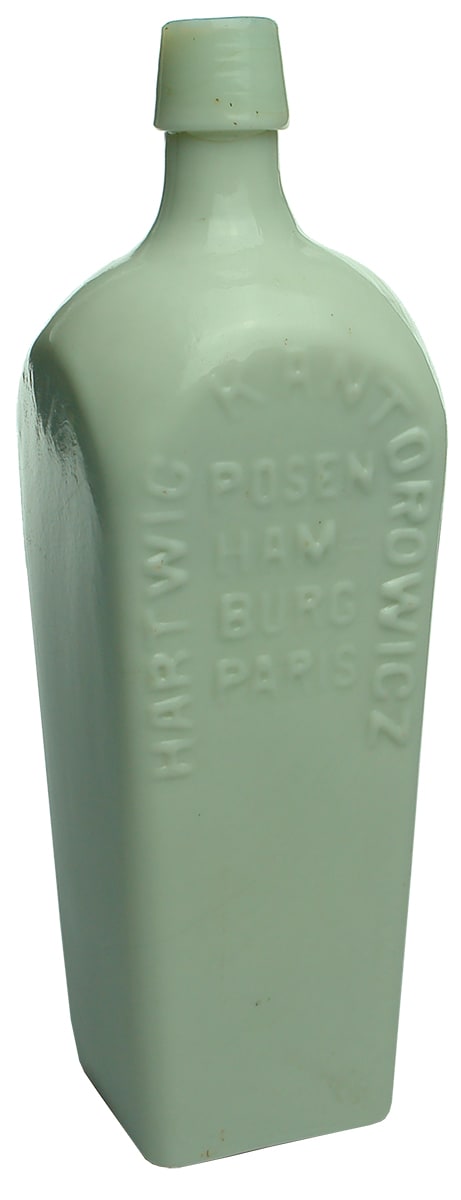 Hartwig Kantorowicz Milk Glass Bitters Bottle