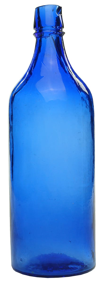 Hotchkiss Lyons Blue Glass Bottle