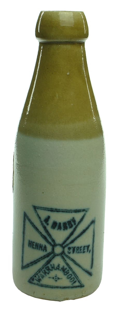 Darby Warrnambool Stoneware Ginger Beer bottle