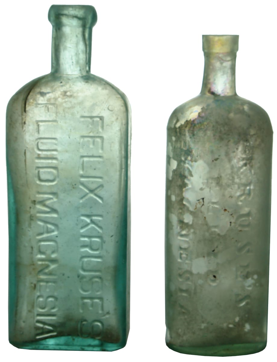 Old Antique Chemist Medicine Bottles