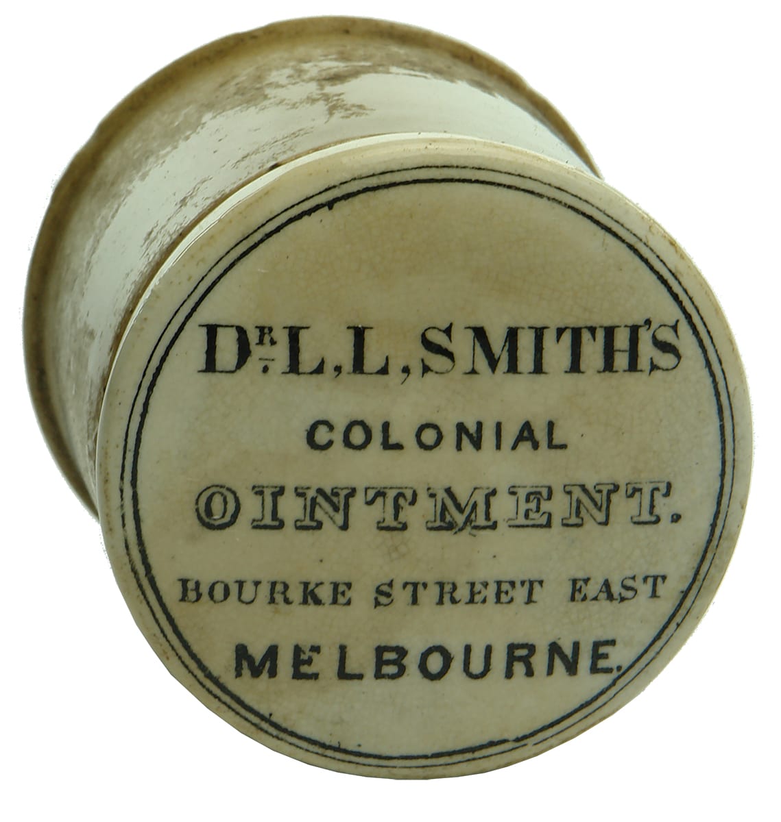 Smith's Colonial Ointment East Melbourne Pot Lid