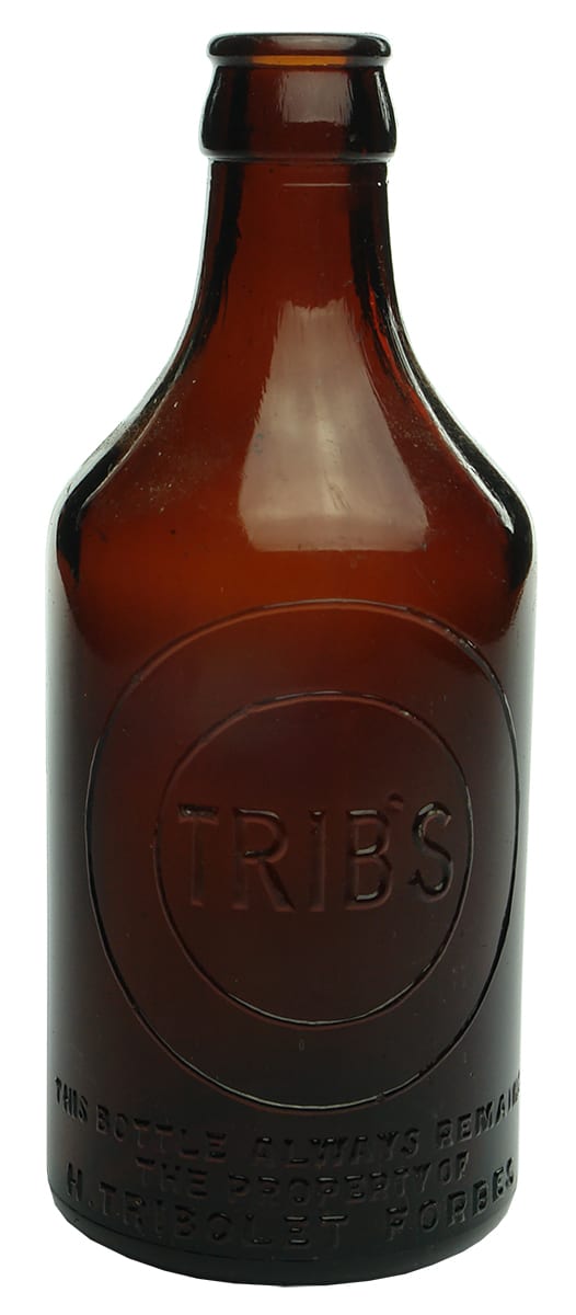 Tribolet Forbes TRIBS Amber Glass Ginger Beer Bottle