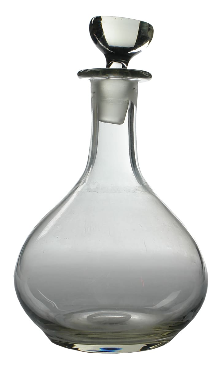 Pontilled Clear Glass Decanter