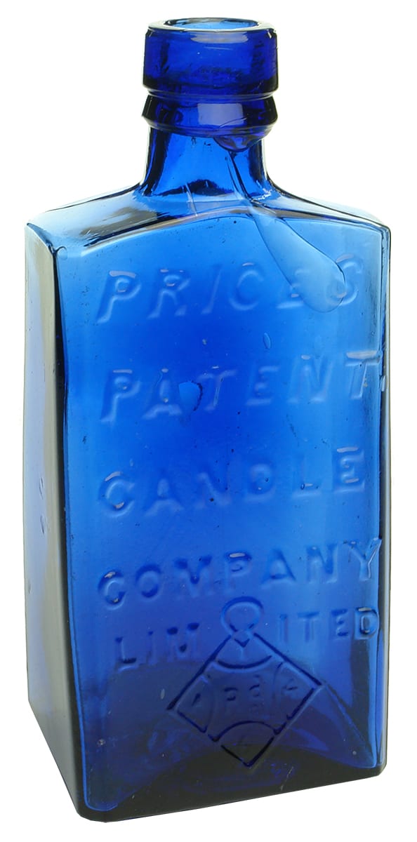 Price's Patent Candle Company Blue Glass Bottle