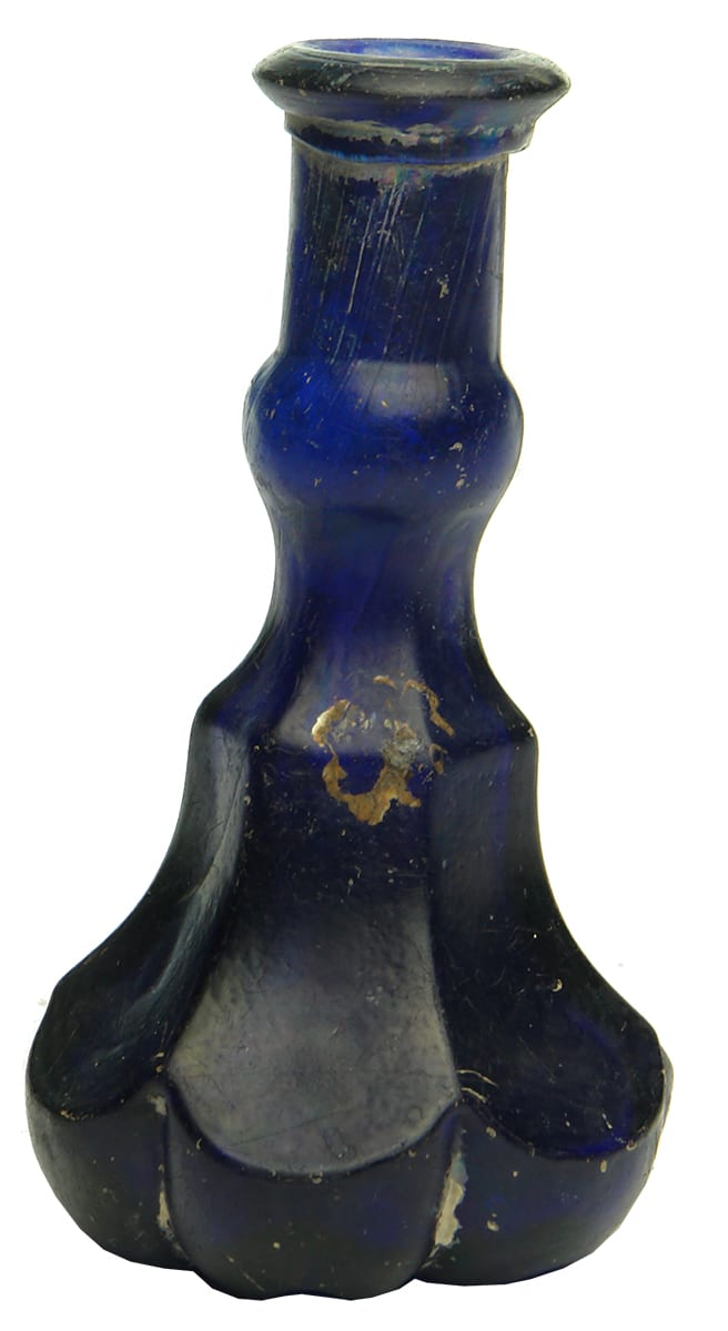 Blue Glass Crosse Blackwell Meat Essence Bottle