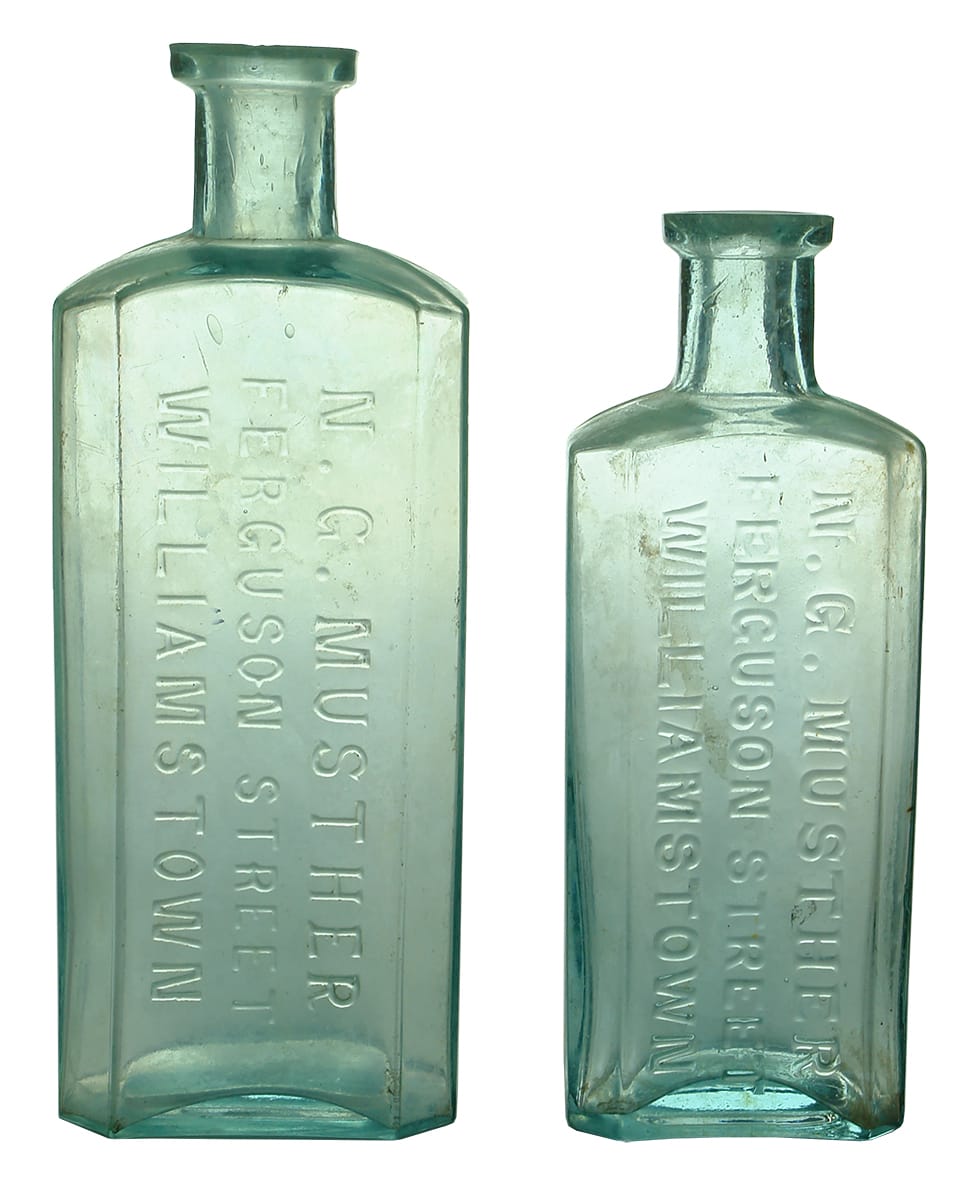 Old Antique Chemist Medicine Bottles