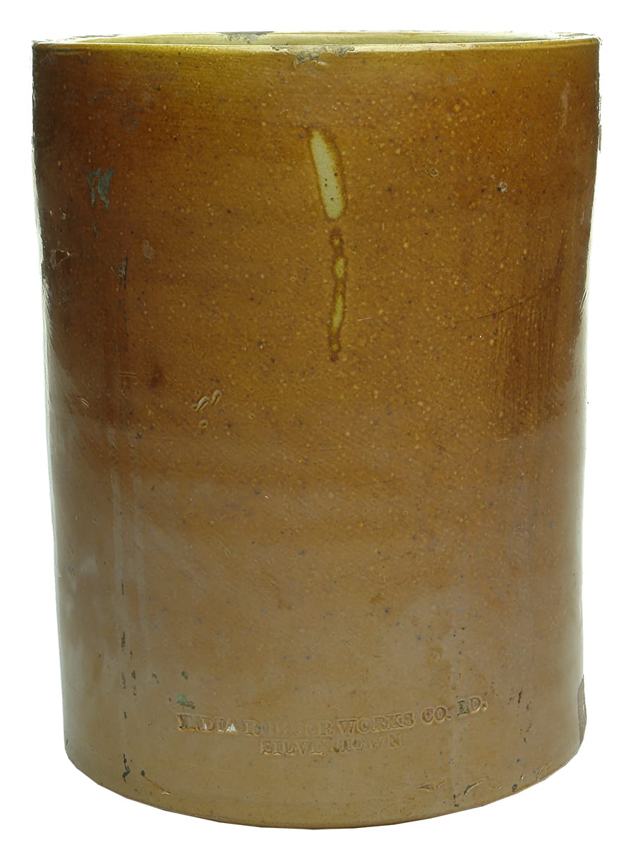 India Rubber Works Silvertown Stone Jar