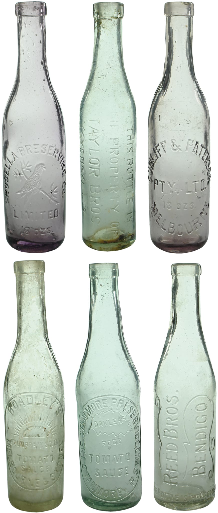 Old Antique Sauce Bottles