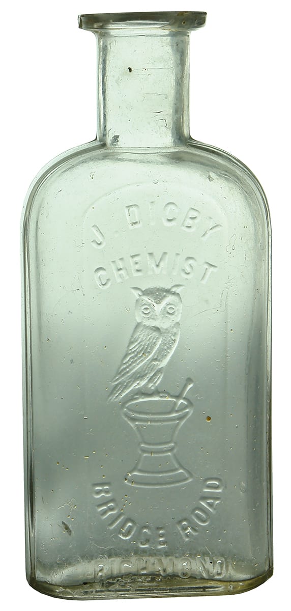 Digby Richmond Owl Antique Chemist Bottle