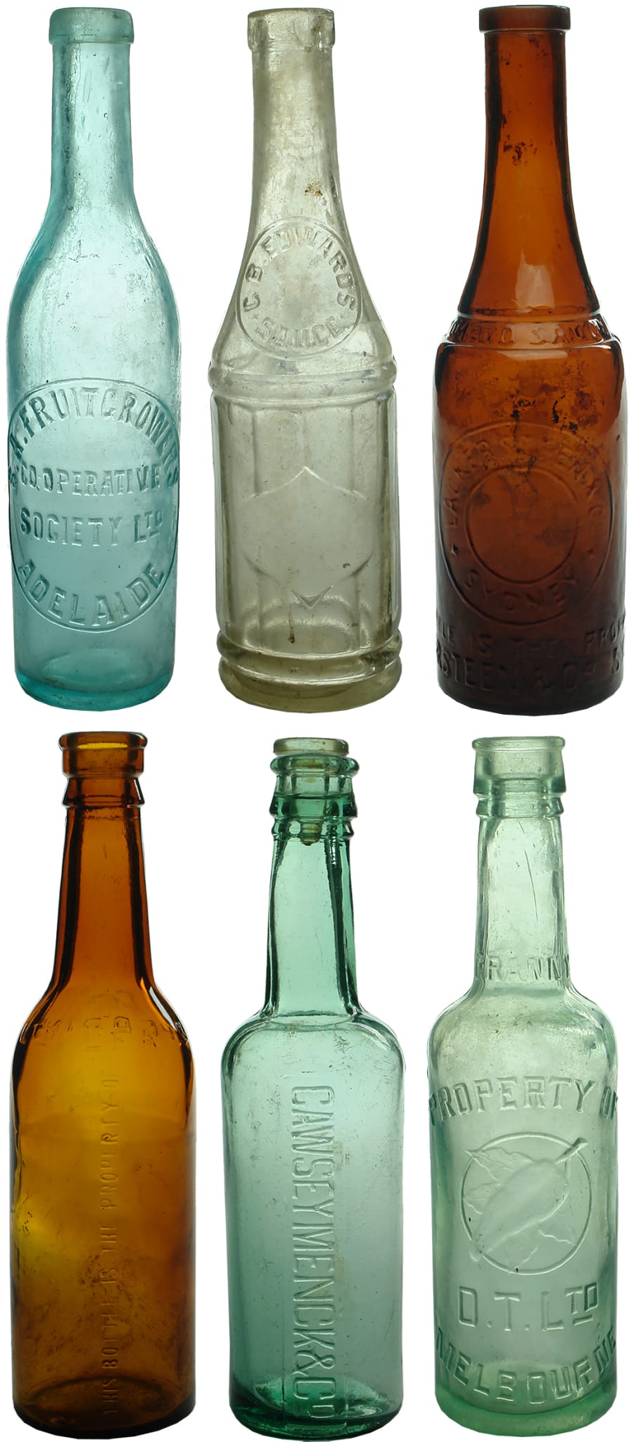 Old Antique Sauce Bottles