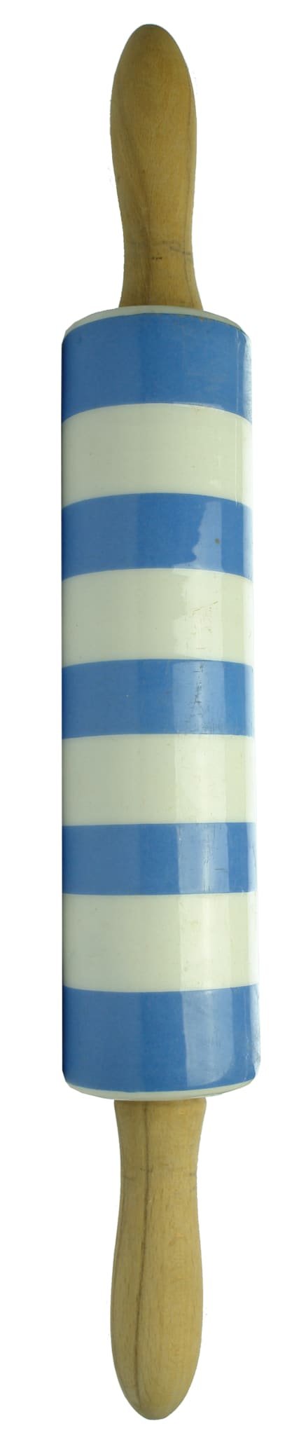 Green Cornish Ware Blue White Rolling Pin