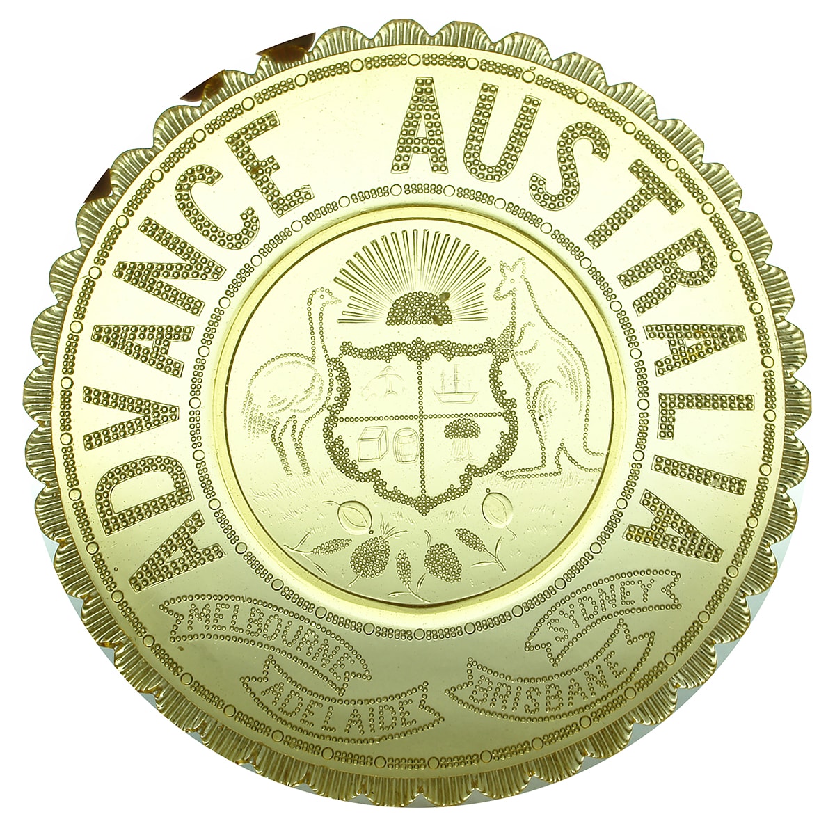 Advance Australia Coat of Arms Glass Plate 1888