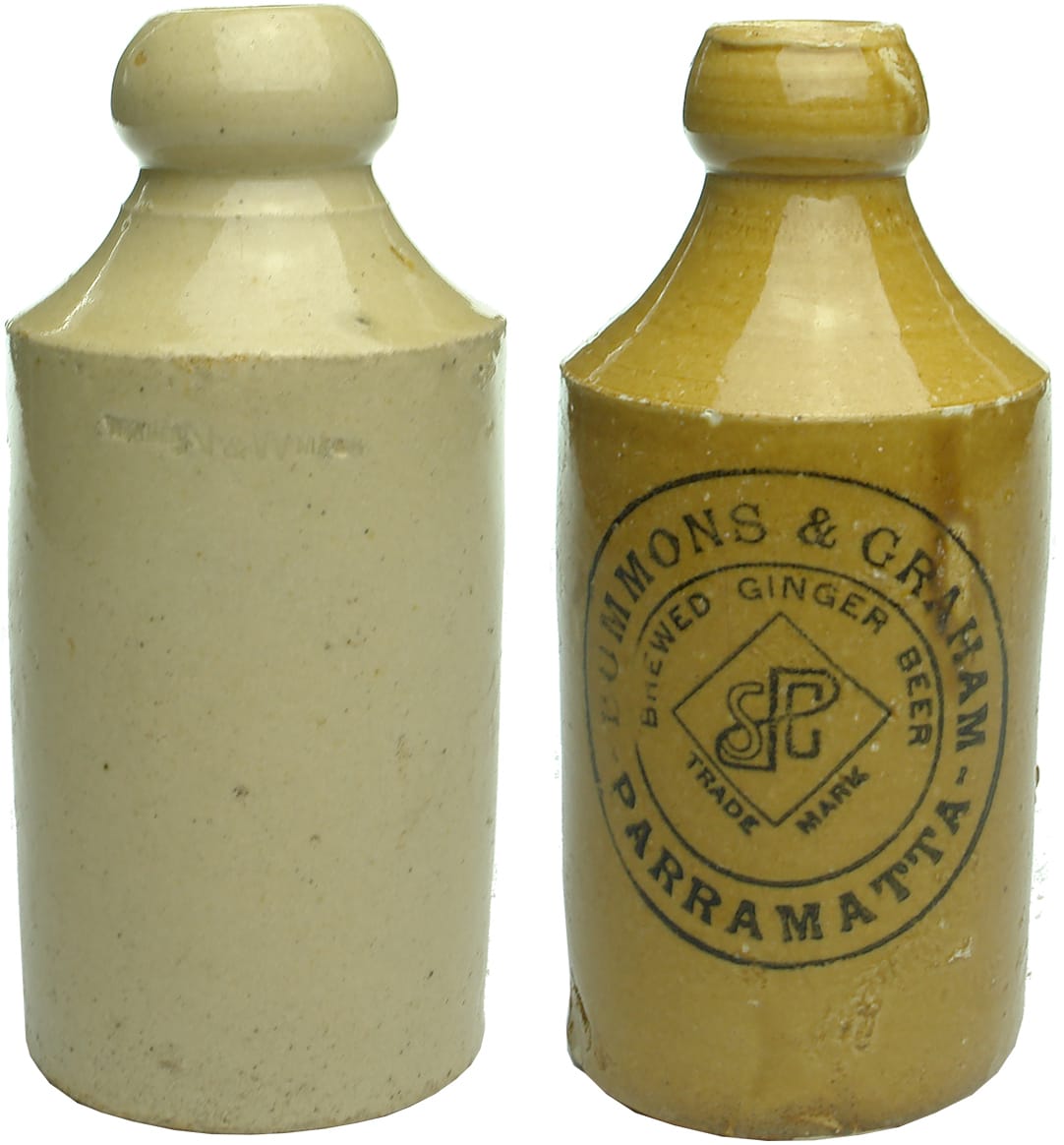 Old Stoneware Ginger Beer Bottles