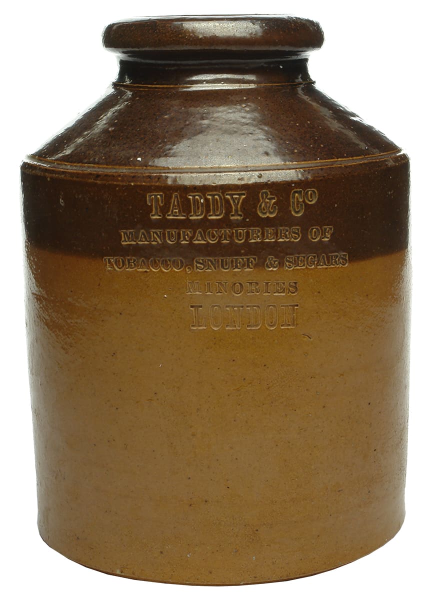 Taddy London Snuff Stoneware Jar