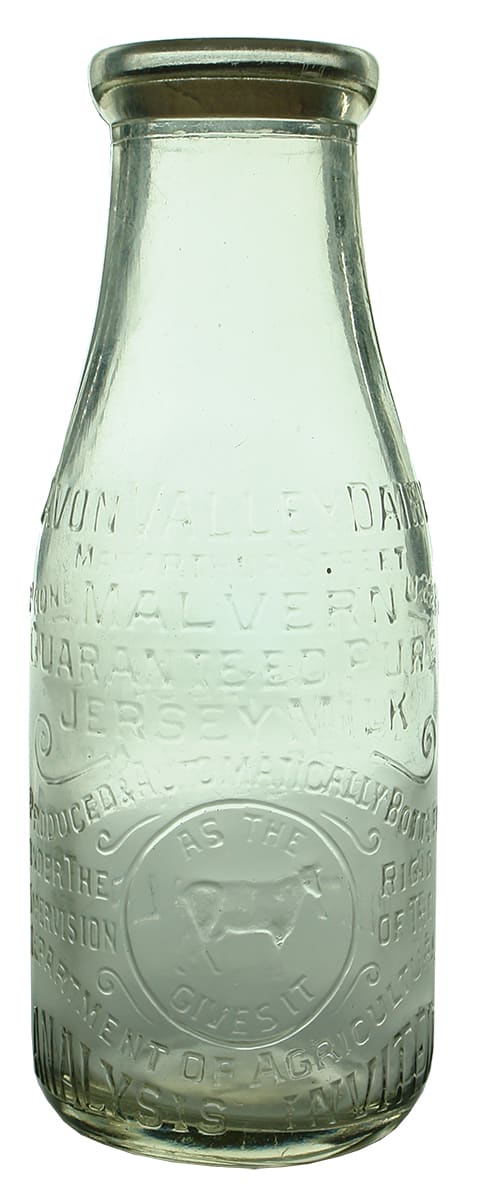 Avon Valley Dairy Malvern Pint Milk Bottle