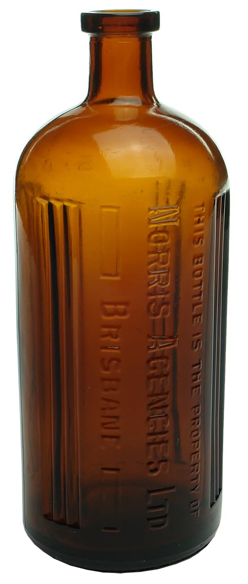 Norris Agencies Brisbane Amber Poison Bottle