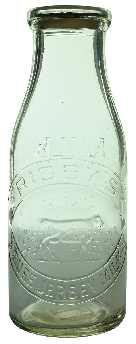 Rigby's Pure Jersey Milk Pint Milk Bottle