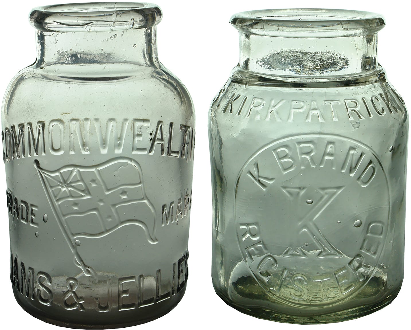 Old Glass Jam Jars