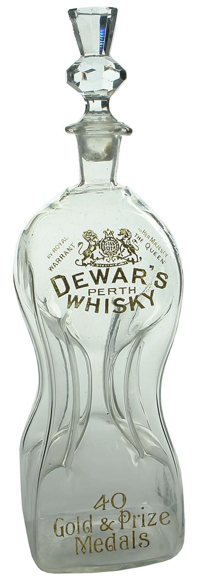 Dewar's Perth Whisky Pinch Waisted Decanter
