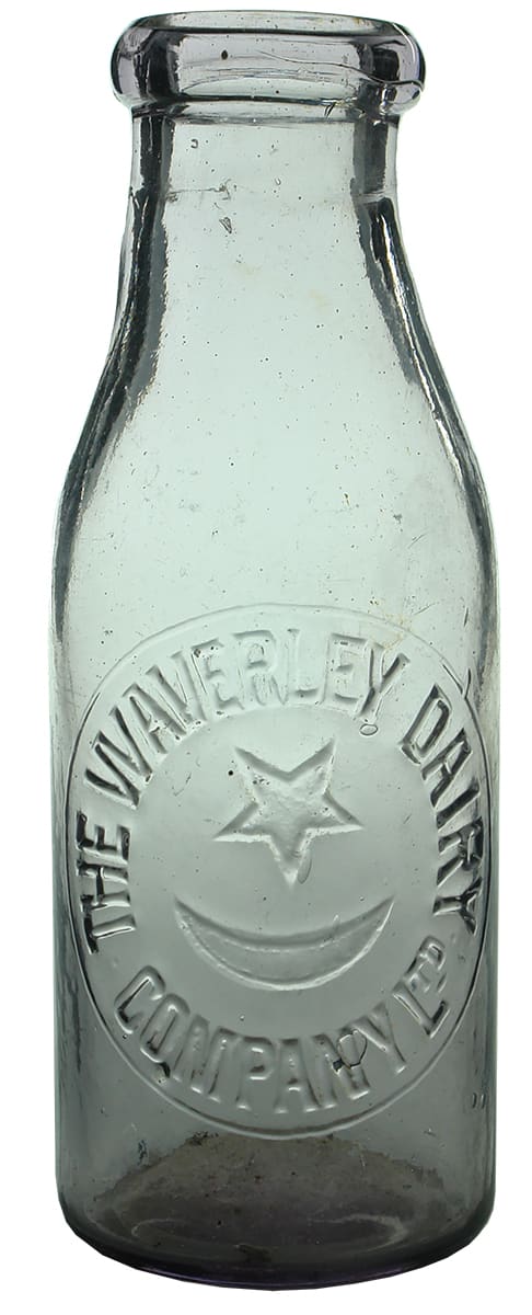 Waverley Dairy New Zealand Milk Bottle