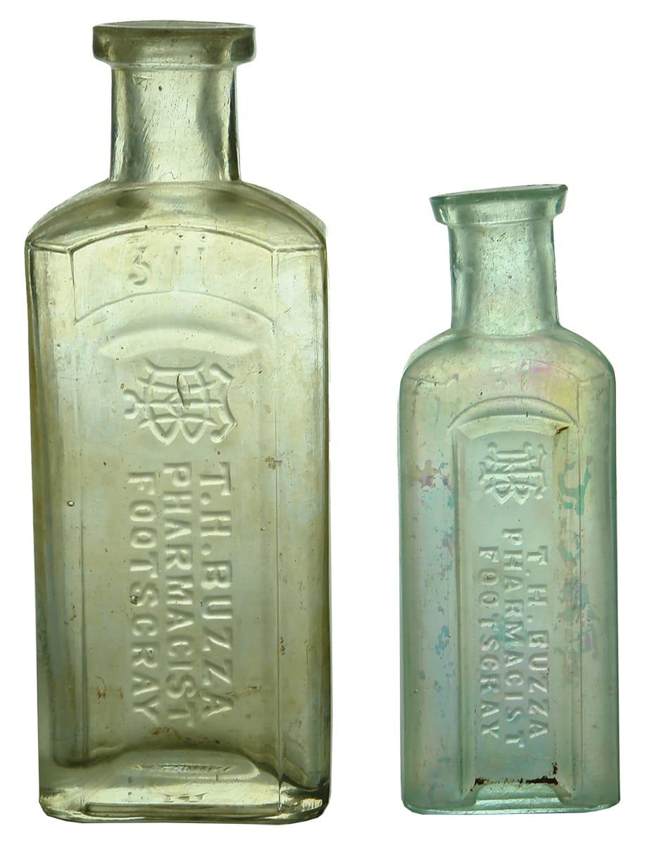 Old Antique Chemist Medicine Bottles