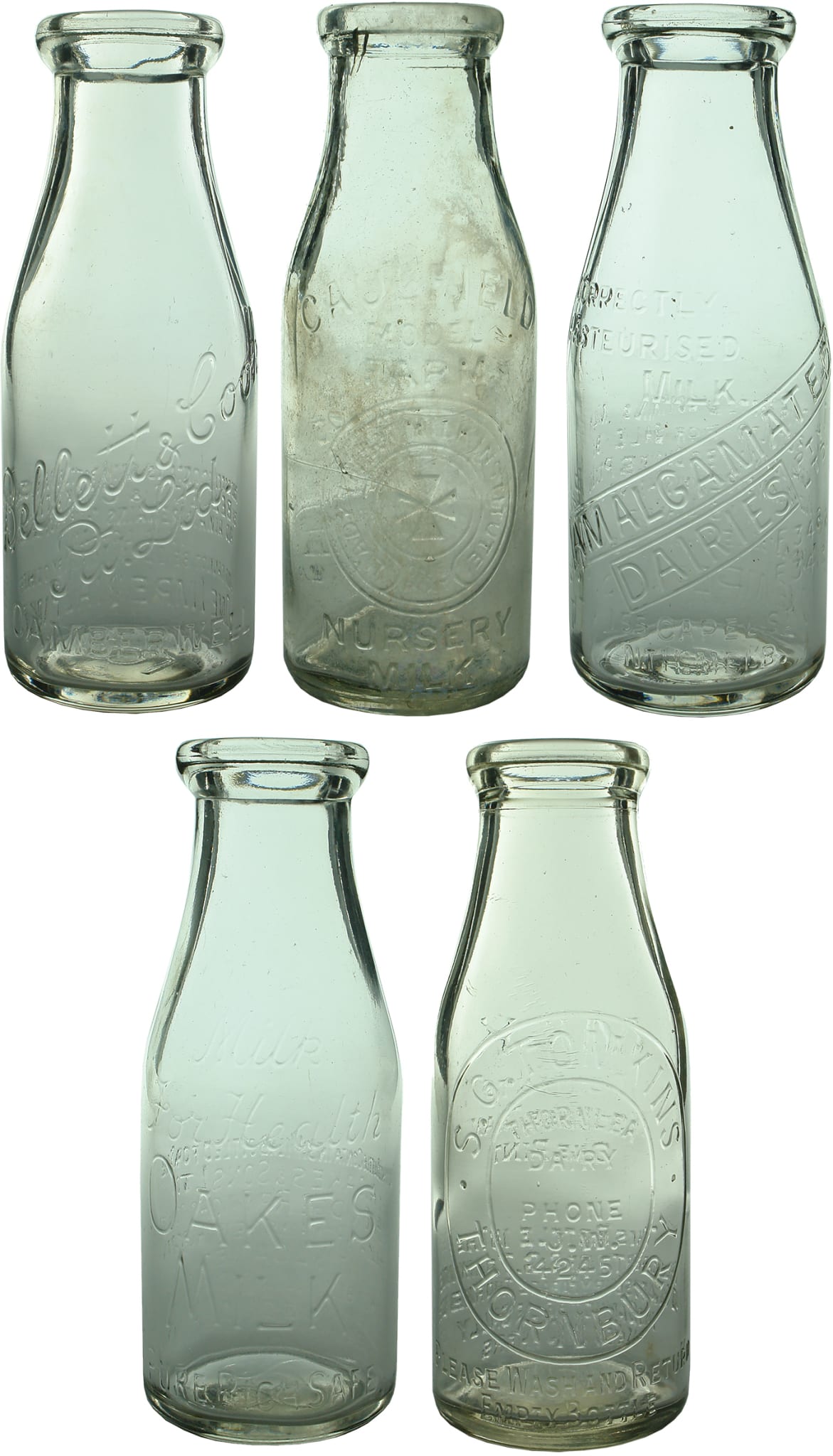 Vintage Old Milk Bottles