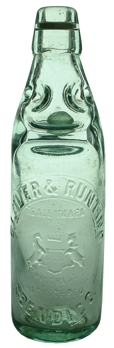 Glover Runting Bendigo Antique Codd Marble Bottle
