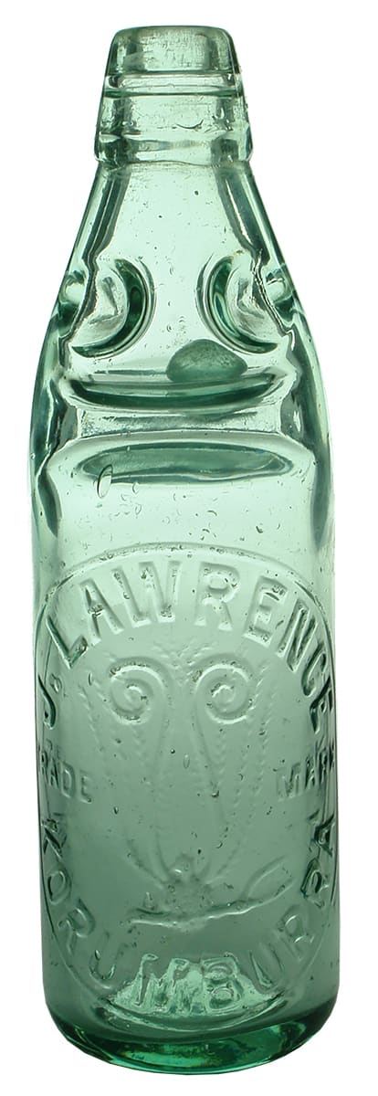 Lawrence Korumburra Lyrebird Antique Codd Bottle