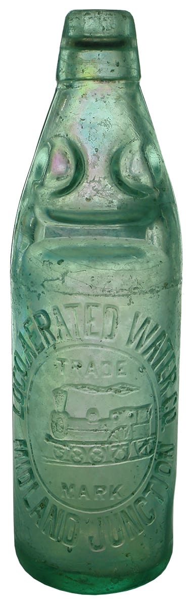 Loco Aerated Water Midland Junction Antique Codd Bottle