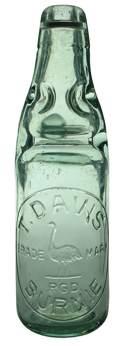 Davis Burnie Emu Antique Codd Bottle