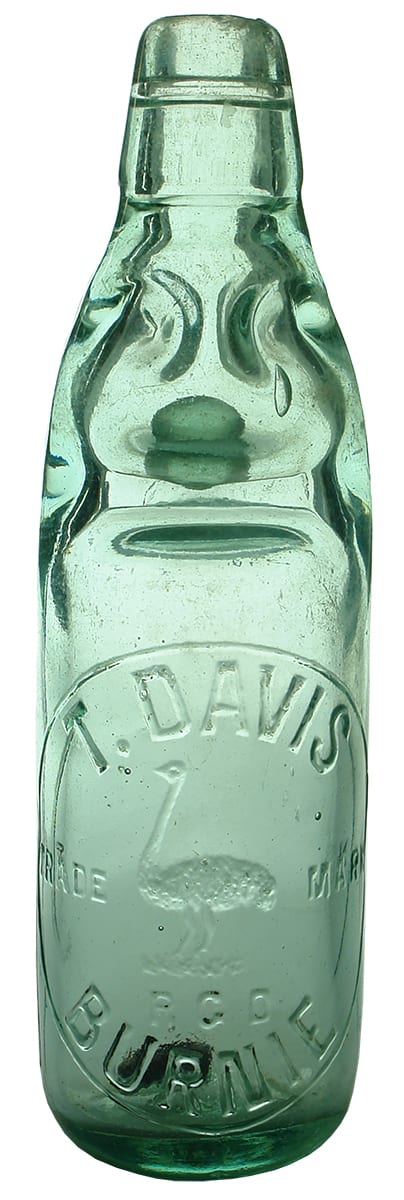 Davis Burnie Emu Antique Codd Bottle
